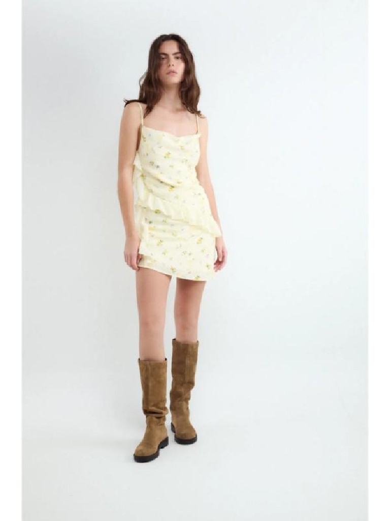 VESTIDO MINI VOLANTE TIRANTE