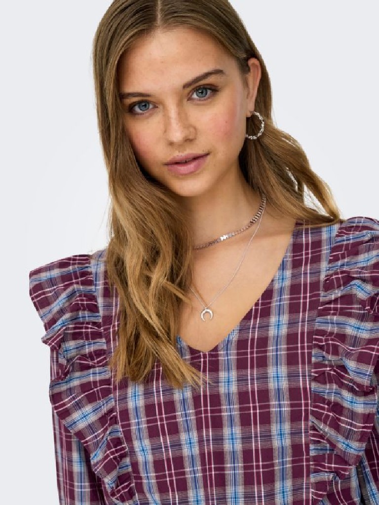 BLUSA VOLANTE HOMBROS ESTAMPADA JDY