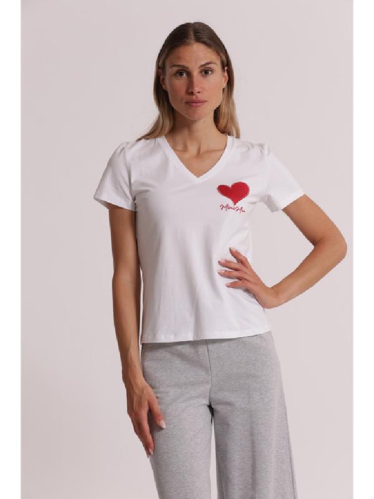 CAMISETA M/C CUELLO PICO MIMI MUA